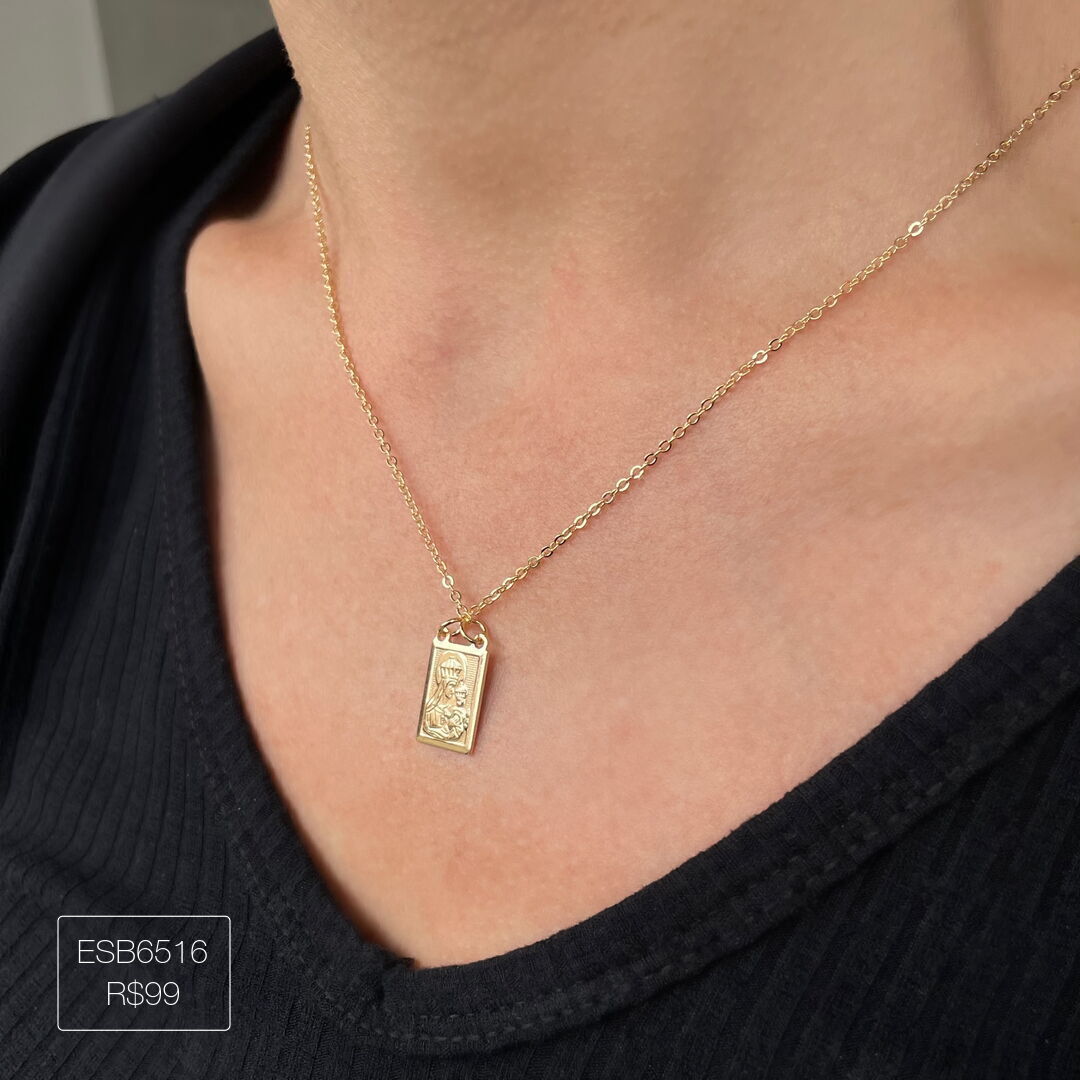 Escapulário N. S. do Carmo e S. C. de Jesus 2024/2 Dourado